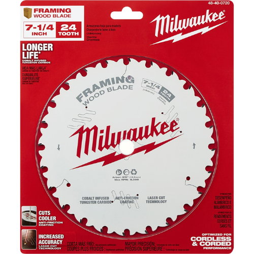 49_14 DISCO DE SIERRA CIRCULAR P/MADERA 7 1/4" 40D MILWAUKEE - Imagen 1