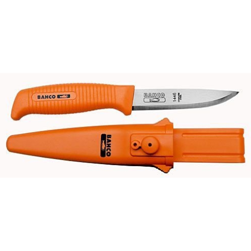 4_11 CUCHILLO NARANJA CON VAINA HOJA ACERO INOX BAHCO - Imagen 1