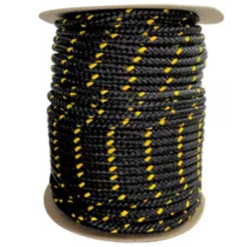 4_147 SOGA TRENZADA MULTIFIL NEGRA 25MM X 100MTS (31KG APROX) - Imagen 1