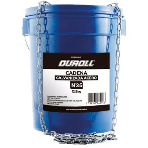 4_52 CADENA GALVANIZADA ACERO N25X12.5KG DUROLL - Imagen 1