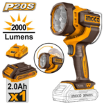 LINTERNA DE MANO 2000 LUMEN 20V BAT Y CARGADOR CWLI20881-4 INGCO