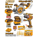 SET CARPINTERO 3 MAQUINAS + ACCESORIOS COSLI241193-4 INGCO