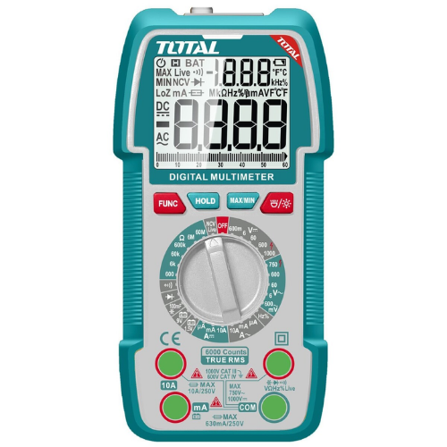 5_140 MULTIMETRO TESTER DIGITAL 1000V 6000 CUENTAS TMT5310002 TOTA - Imagen 1