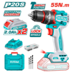 TALADRO PERCUTOR 20V BL 2000RPM 55NM IND TIDLI20558-4 TOTAL