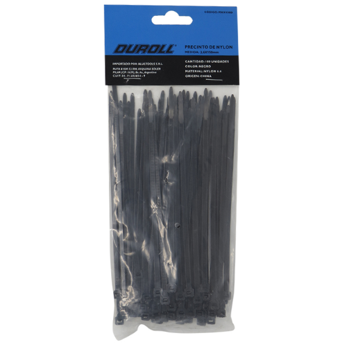 5_52 PRECINTO NYLON 400X4.8X100U NEGRO DUROLL - Imagen 1