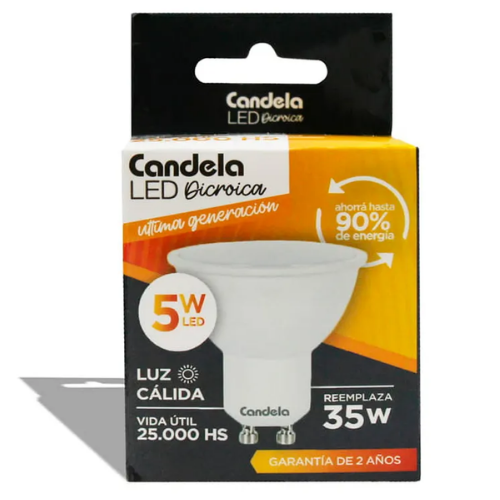 62_20 LAMPARA DICROICA 5W CALIDA CANDELA - Imagen 1
