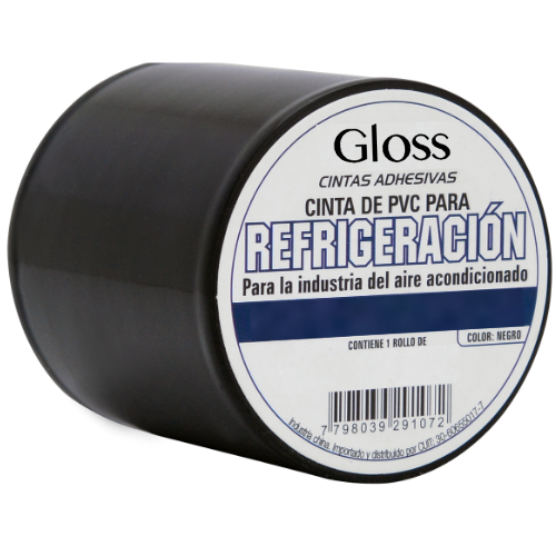 69_12 CINTA PARA REFRIGERACION 100MIC 70MM 20MTS NEGRA GLOSS - Imagen 1
