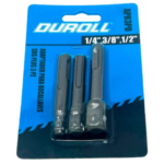 ADAPTADOR P/ BOCALLAVES SDS PLUS X3 (65MMX1/4,3/8,15) DUROLL