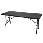 MESA PLEGABLE 1.52MTS NEGRA