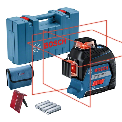 70 NIVEL LASER LINEAS ROJAS 360° 3-80 BOSCH - Imagen 1