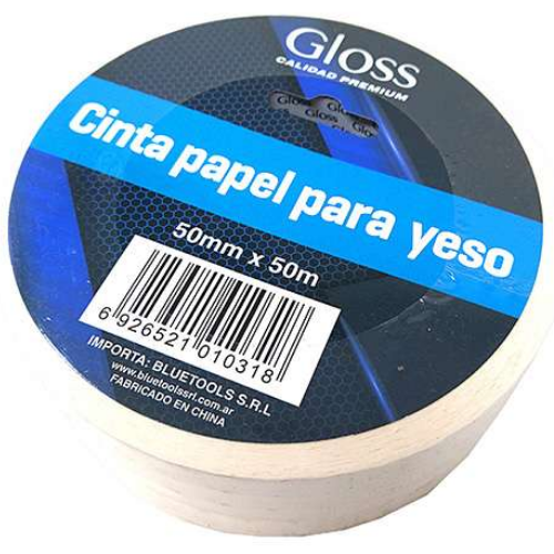 72_16 CINTA DE PAPEL MICROPERFORADA P/YESO 120GSM 50MMX50MTS GLOSS - Imagen 1