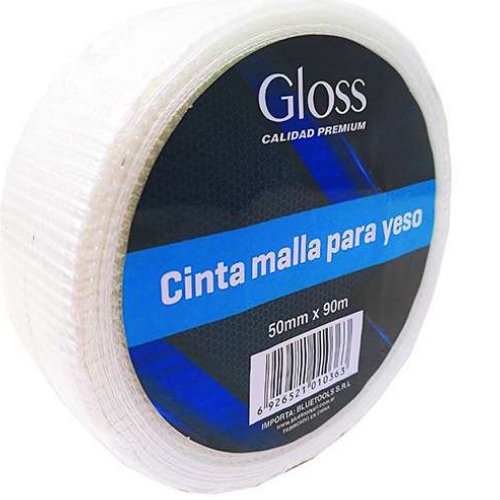 73_10 CINTA FIBRA TRAMADA P/YESO MALLA 8X8 50MMX90MTS GLOSS - Imagen 1