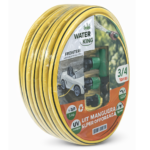 MANGUERA DE RIEGO TRENZADA AMARILLA EN KIT 1/2X15MTS WATERKING