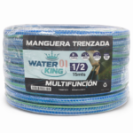 MANGUERA DE RIEGO TRENZADA AZUL 1/2X15MTS WATERKING
