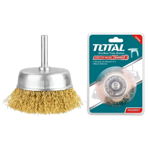 7_122 CEPILLO PLANO BRONCE RIZADO 100MM P/TAL TAC34041 TOTAL - Imagen 1
