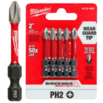 PUNTA PH2 IMPACTO MEDIANA 50MM X 5 PIEZAS MILWAUKEE