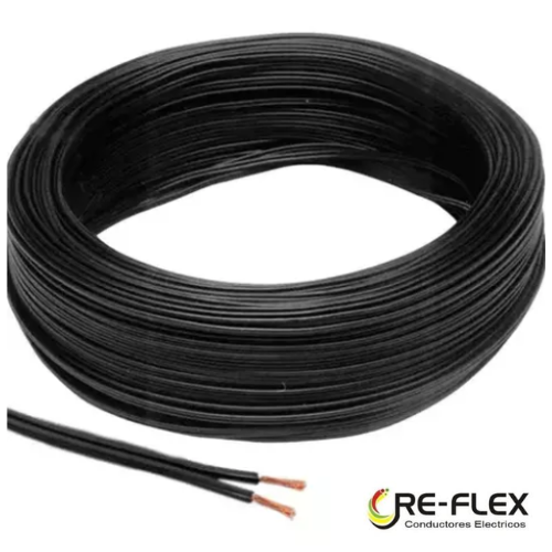 8_103 CABLE PARALELO NEGRO REFLEX 2X0.75MM X100MTS - Imagen 1
