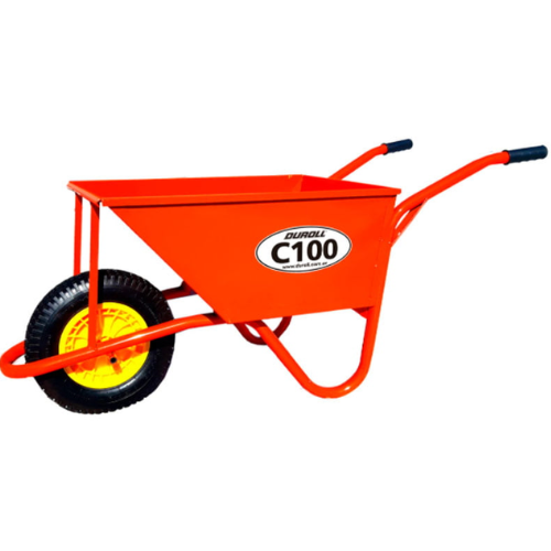 92_1 CARRETILLA DE CHAPA 100LTS RUEDA NEUMATICA DUROLL - Imagen 1