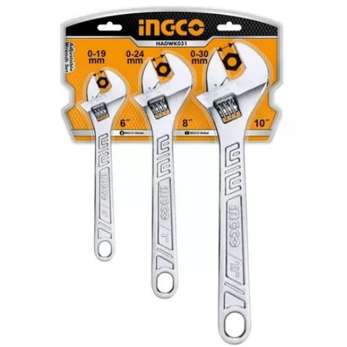99_0 LLAVES AJUSTABLES X3 6-8-10MM HADWK031 INGCO - Imagen 1