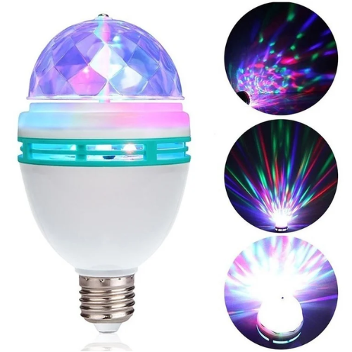 9_142 LAMPARA LED COLORES GIRATORIA PARA FIESTA - Imagen 1