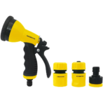 PISTOLA DE RIEGO 9 PATRONES EN SET C/ACOPLES CROSSMASTER