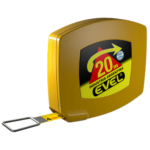 CINTA METRICA 220 FLEJE AMAR. C/ENG 20MTS EVEL