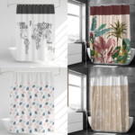 CORTINA DE BAÑO POLIESTER IMPERMEABLE "NUEVA CASA"