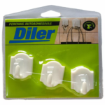 PERCHA AUTOADHESIVA PEQUEÑA X 3U P803 DILER