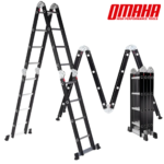 ESCALERA ALUMINIO ARTICULADA 4X4 PRO NEGRA OMAHA
