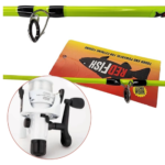 COMBO CAÑA SOLIDA 2 TRAMOS 2.10MTS + REEL CB640 REDFISH