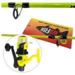 COMBO CAÑA SOLIDA 2 TRAMOS 1.80MTS + REEL CB640 REDFISH