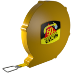CINTA METRICA 250 FLEJE AMAR. C/ENG 50MTS EVEL